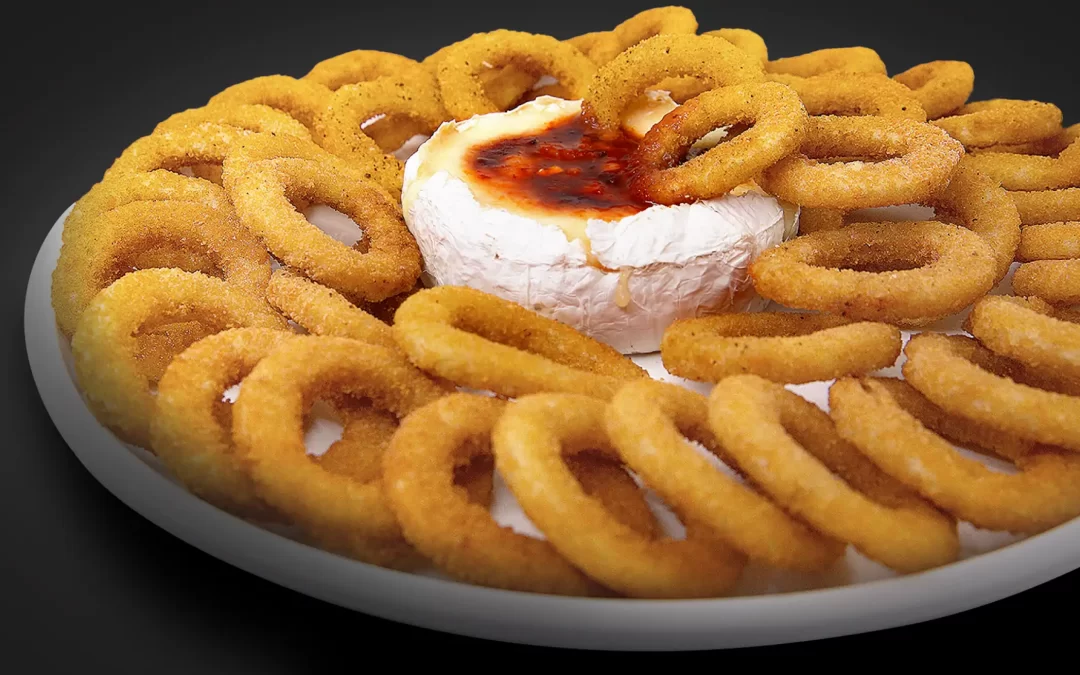 Aros de Cebolla con Queso Camembert